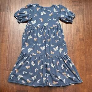 Tea Collection Tiered Butterfly Print Dress, Perfect for Butterfly Lovers Size12